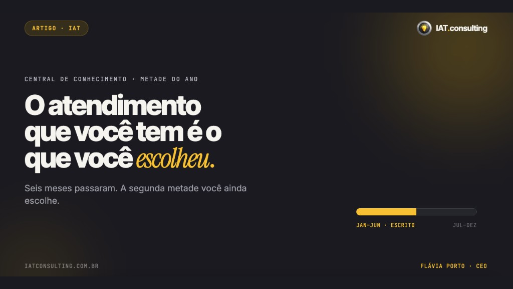 Capa: O atendimento que você tem é o que você escolheu.
